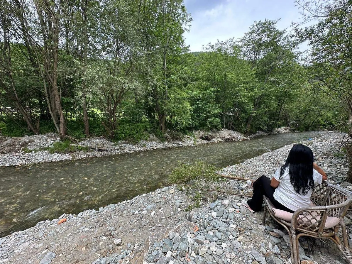 Râul Turcu, la marginea proprietății